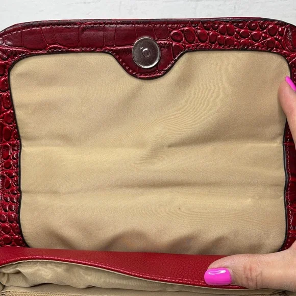 Giani Bernini Red Leather Crossbody/Satchel - Picture 5 of 11